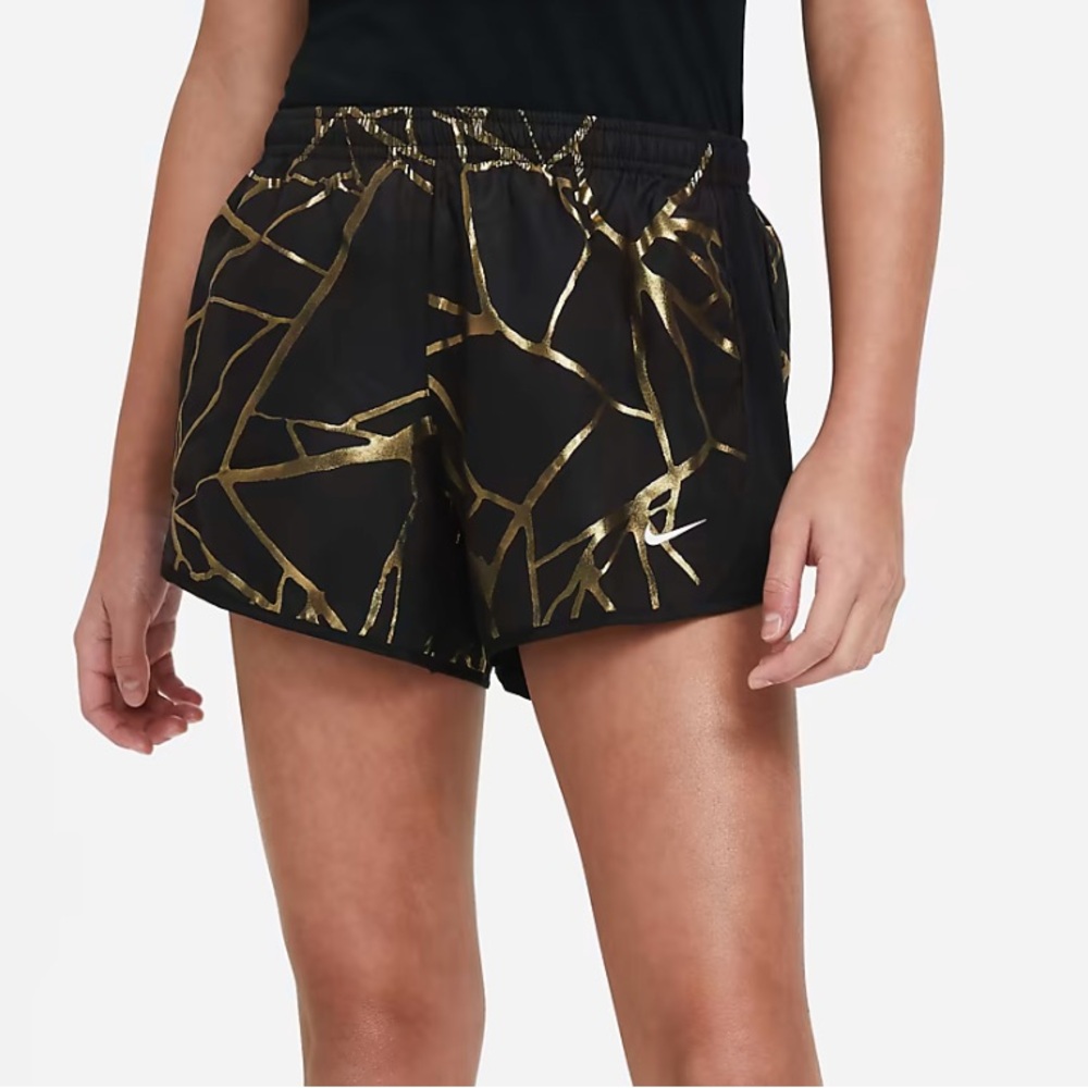 Nike Icon Clash Tempo Women's running Shorts Black and Gold size small